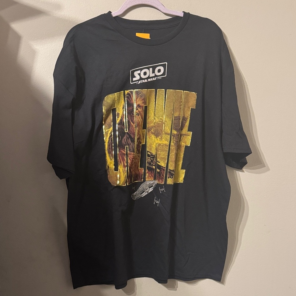 Cotton Disney Star Wars Solo A Star Wars Story Chewie Poster T-Shirt sz 2XL NWT